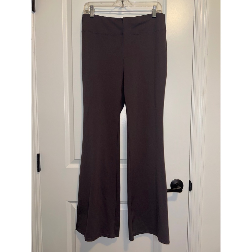 Halara Flare Pants Women Large Gray Excellent High Waisted Wide Yoga Athleisure